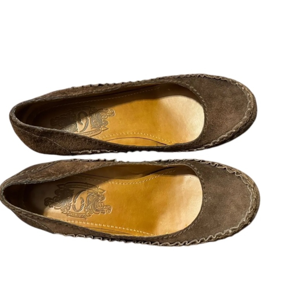 Nine West Leontes Brown Suede Leather
Wedge, Vintage America Collection Size 6